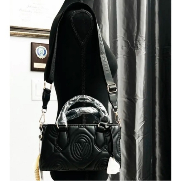 Valentino Orlandi Black Quilted Satchel 💥 - Picture 3 of 12